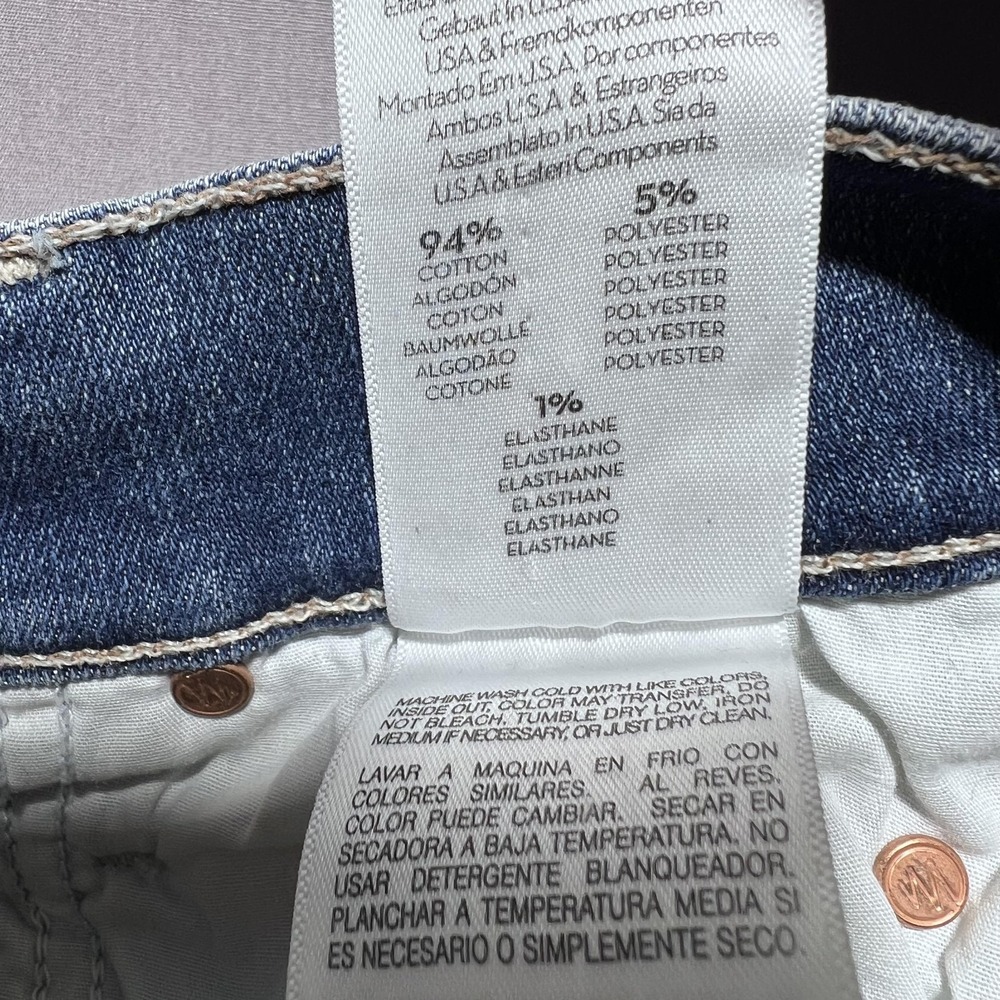 Mother The Mid Rise Dazzler Ankle Fray This Time Next Year Jeans Womens 24 Blue - Picture 8 of 15